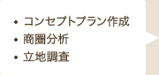 コンセプトプラン作成,商圏分析,立地調査